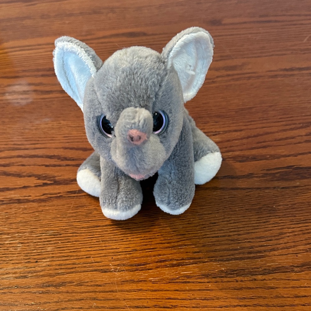 Ty Gray Plush Elephant with Big Eyes